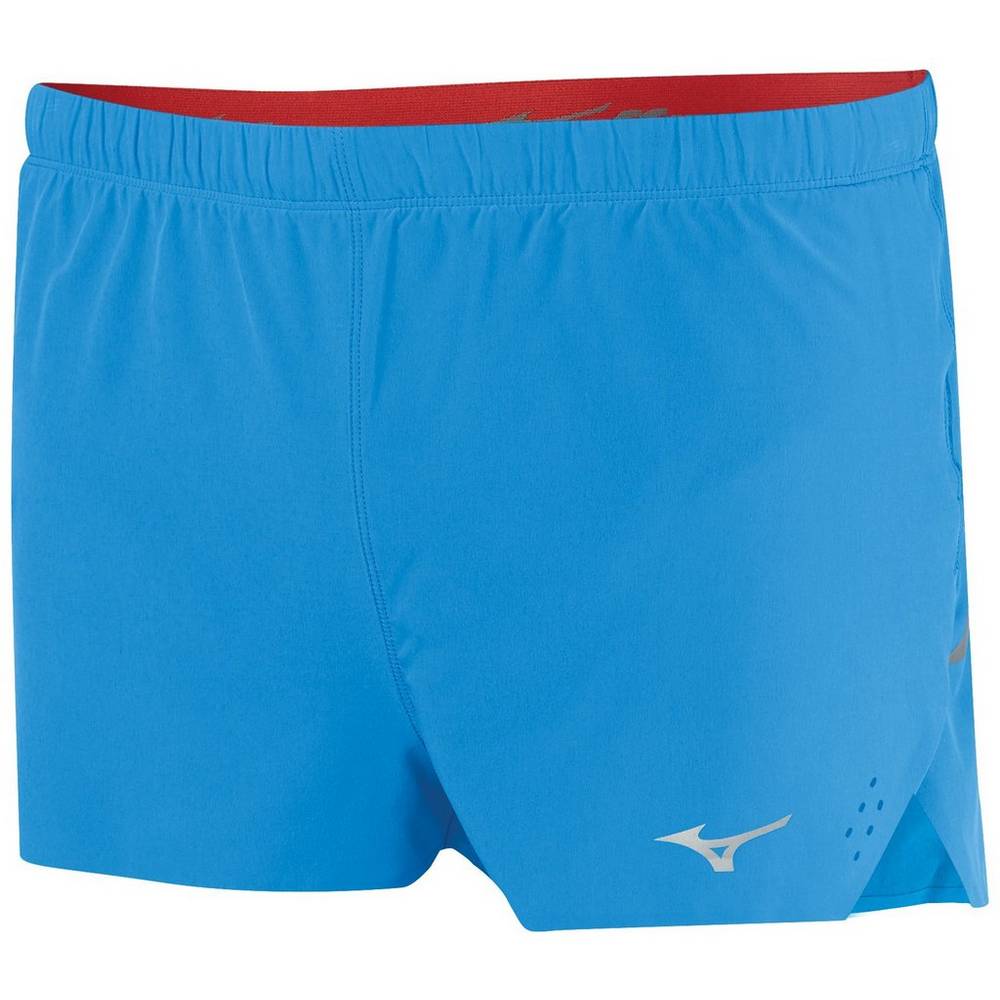 Pantalones Cortos Mizuno Aero 1.5" Split Hombre Azules Ofertas KTRZ-36920